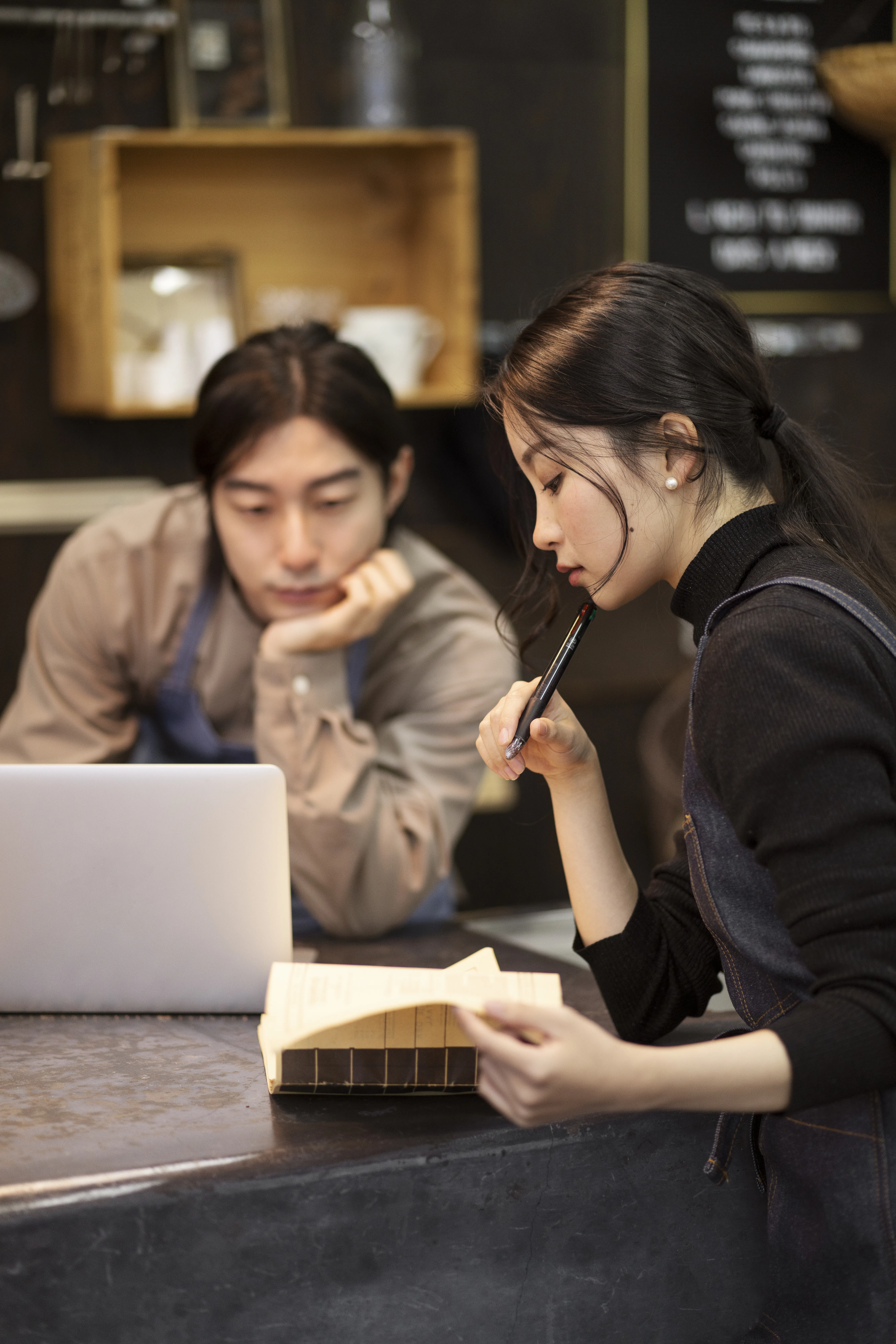Students studying together